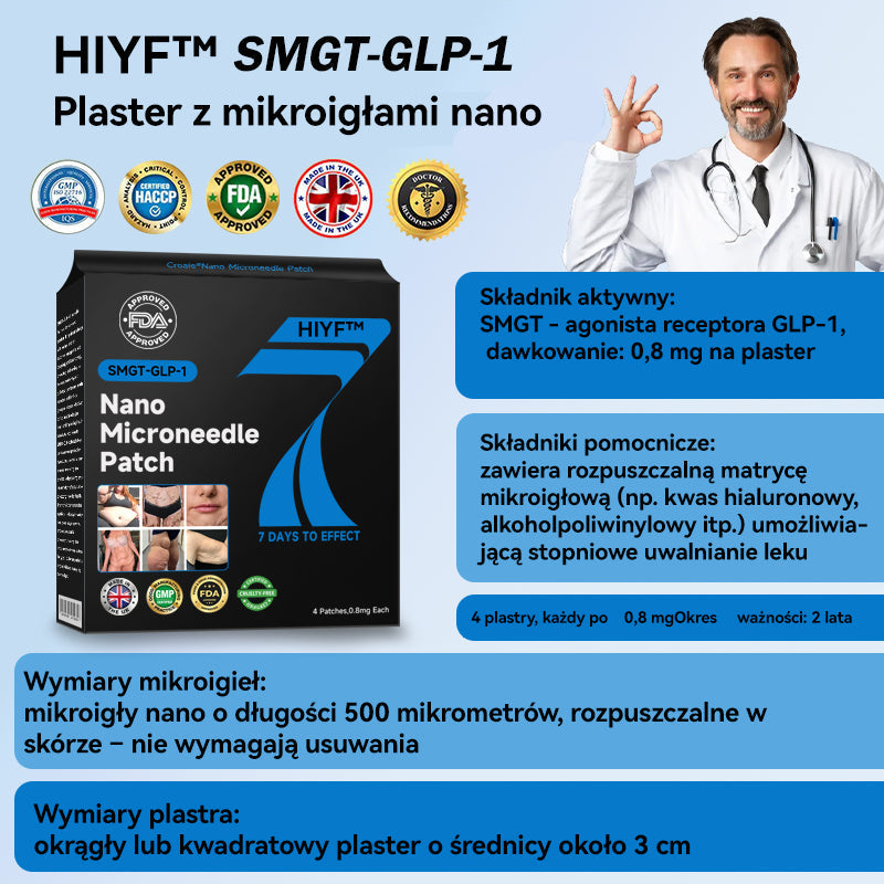HIYF™ Odchudzanie, Ujędrnianie Skóry, Wsparcie Poziomu Cukru – Bez Zastrzyków, Efekty w 7 dni 👨⚕️