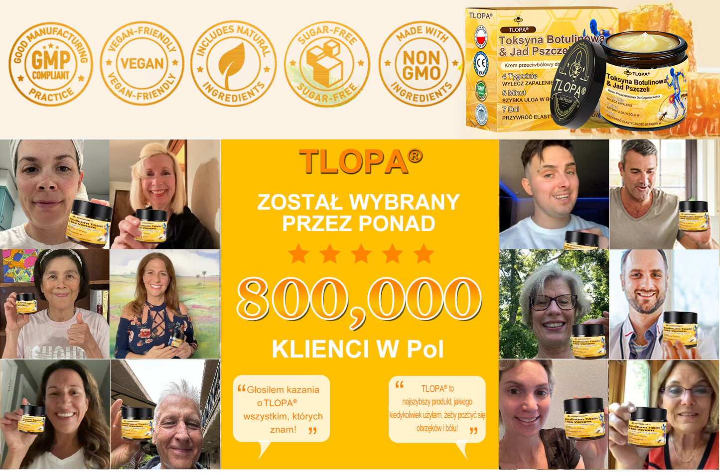 TLOPA® Toksyna botulinowa i jad pszczeli Balsam Łagodzący Ból i Leczenie Kości🐝🌿 (Polecane dla seniorów przez ortopedów)🔥🔥
