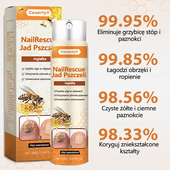Spray z jadem pszczelim – skuteczny w leczeniu infekcji grzybiczych i zapalenia paznokci🐝