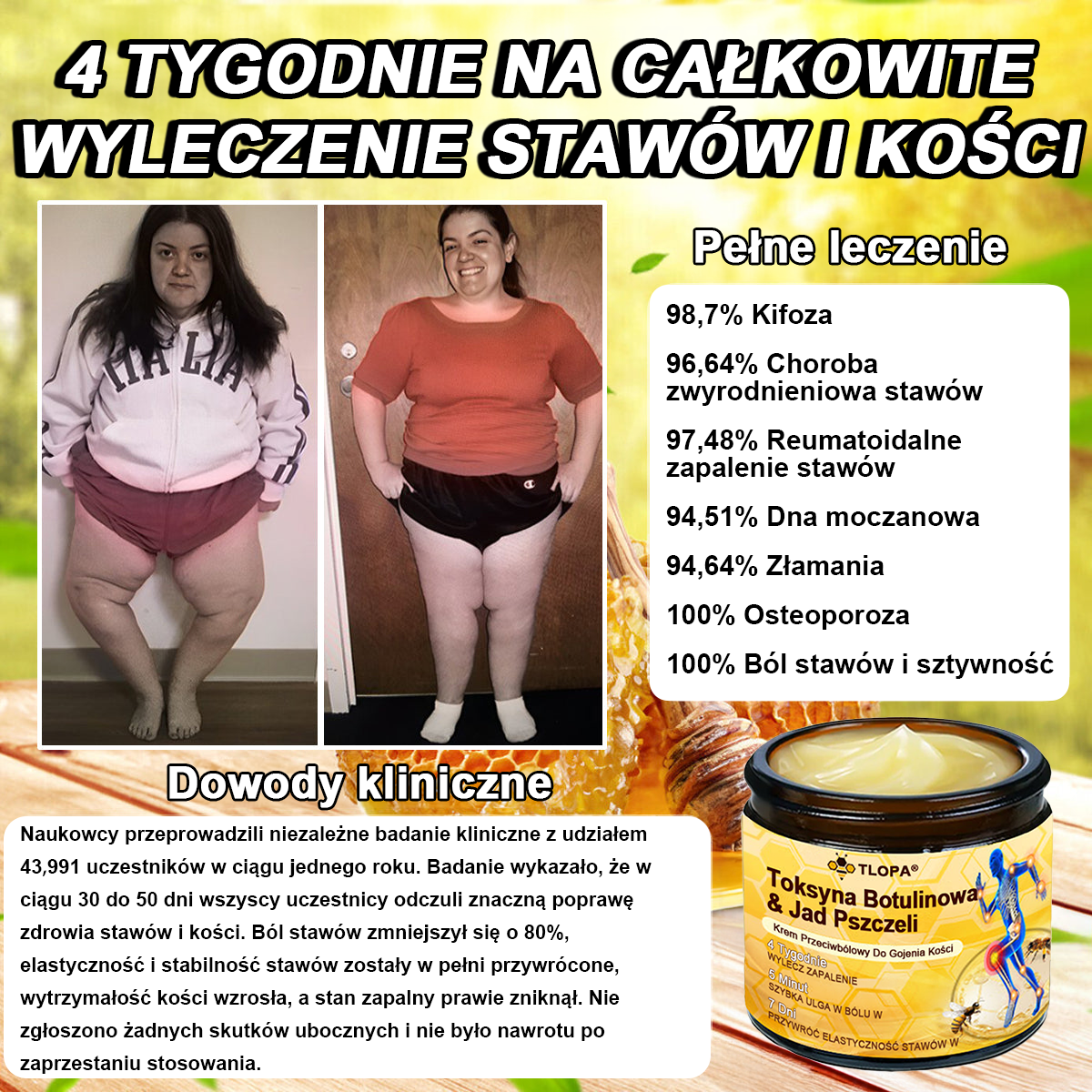 TLOPA® Toksyna botulinowa i jad pszczeli Balsam Łagodzący Ból i Leczenie Kości🐝🌿 (Polecane dla seniorów przez ortopedów)🔥🔥