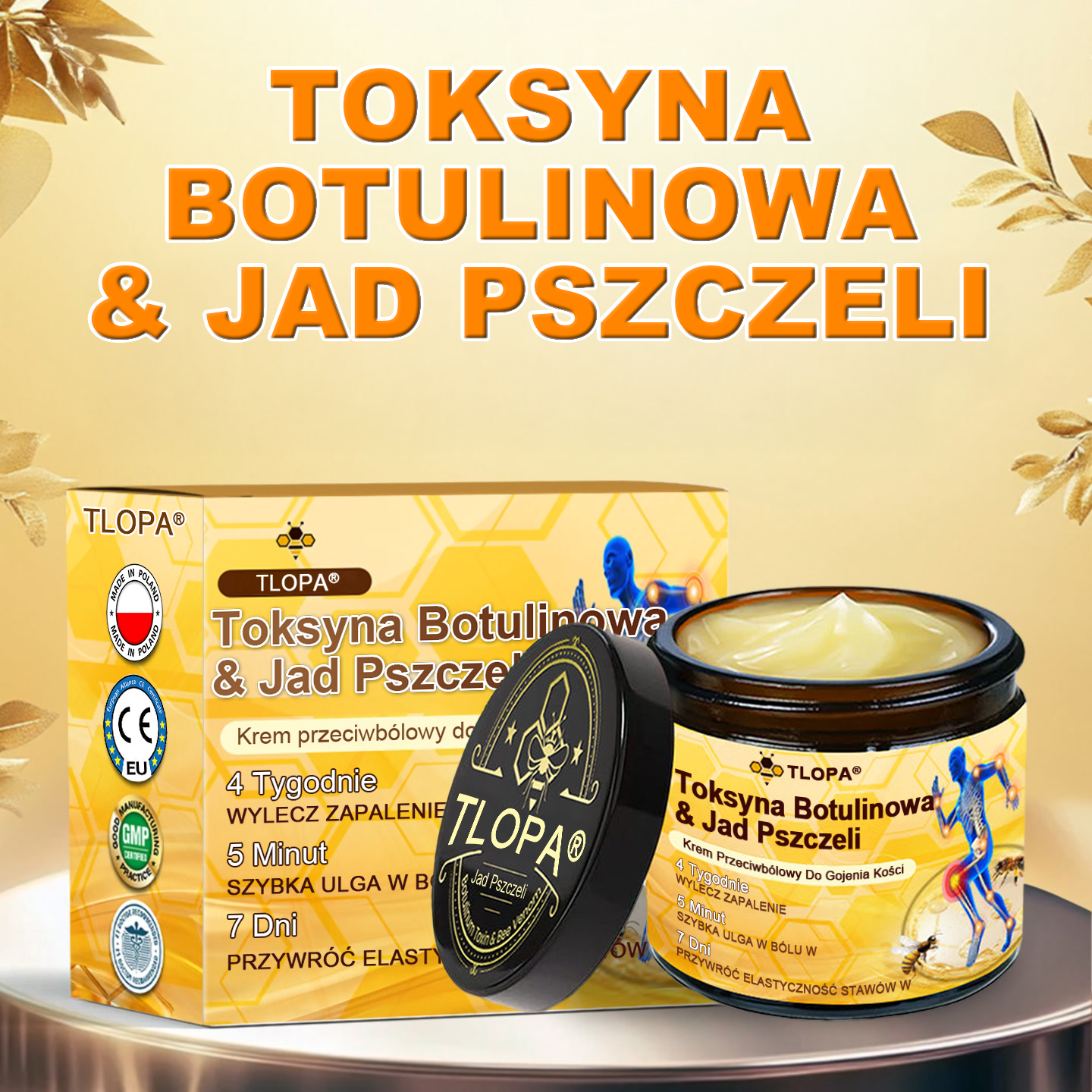 TLOPA® Toksyna botulinowa i jad pszczeli Balsam Łagodzący Ból i Leczenie Kości🐝🌿 (Polecane dla seniorów przez ortopedów)🔥🔥