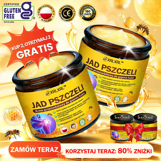 XRLXRL® Jad pszczeli Maść przeciwbólową wspomagającą gojenie kości 🎉🌸(Szczególnie dla osób starszych i zalecane przez EFORT)