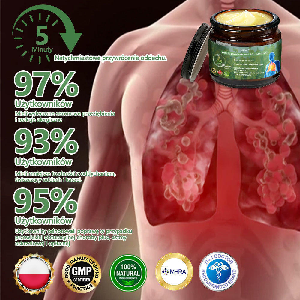 [Noworoczna oferta specjalna] Lercea™ Krem regenerujący płuca z dziewanny - zatwierdzony przez British Thoracic Society w celu wspierania zdrowia płuc👑👑