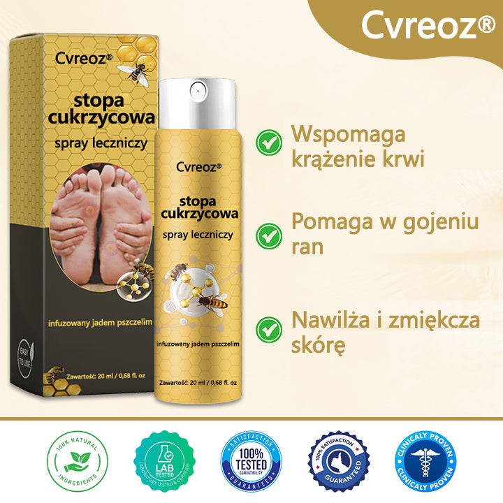 Cvreoz® Leczniczy spray z jadem pszczelim do gojenia i regeneracji ran na dłoniach i stopach🌿