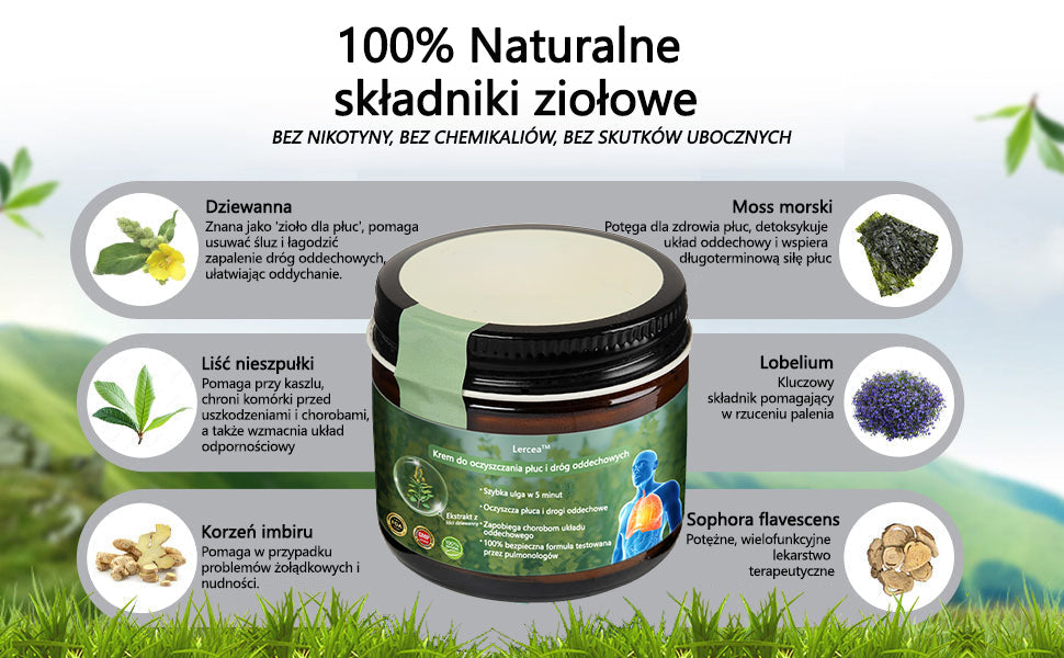 [Noworoczna oferta specjalna] Lercea™ Krem regenerujący płuca z dziewanny - zatwierdzony przez British Thoracic Society w celu wspierania zdrowia płuc👑👑