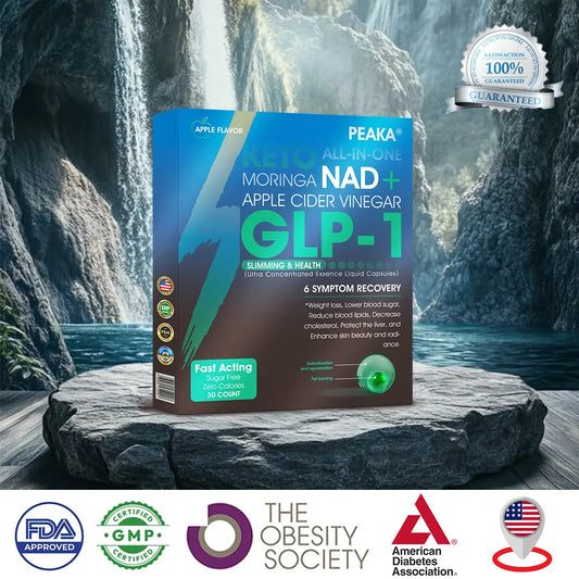 Oficjalny autoryzowany sklep PEAKA® GLP-1 Slimming & Health Ultra Concentrated Essence Liquid Pearls - NAD+ Moringa & ACV & Keto BHB (✅szybkie, długotrwałe, leczące cukrzycę, otyłość i choroby układu krążenia) - ⚡Opracowane przez Obesity Society